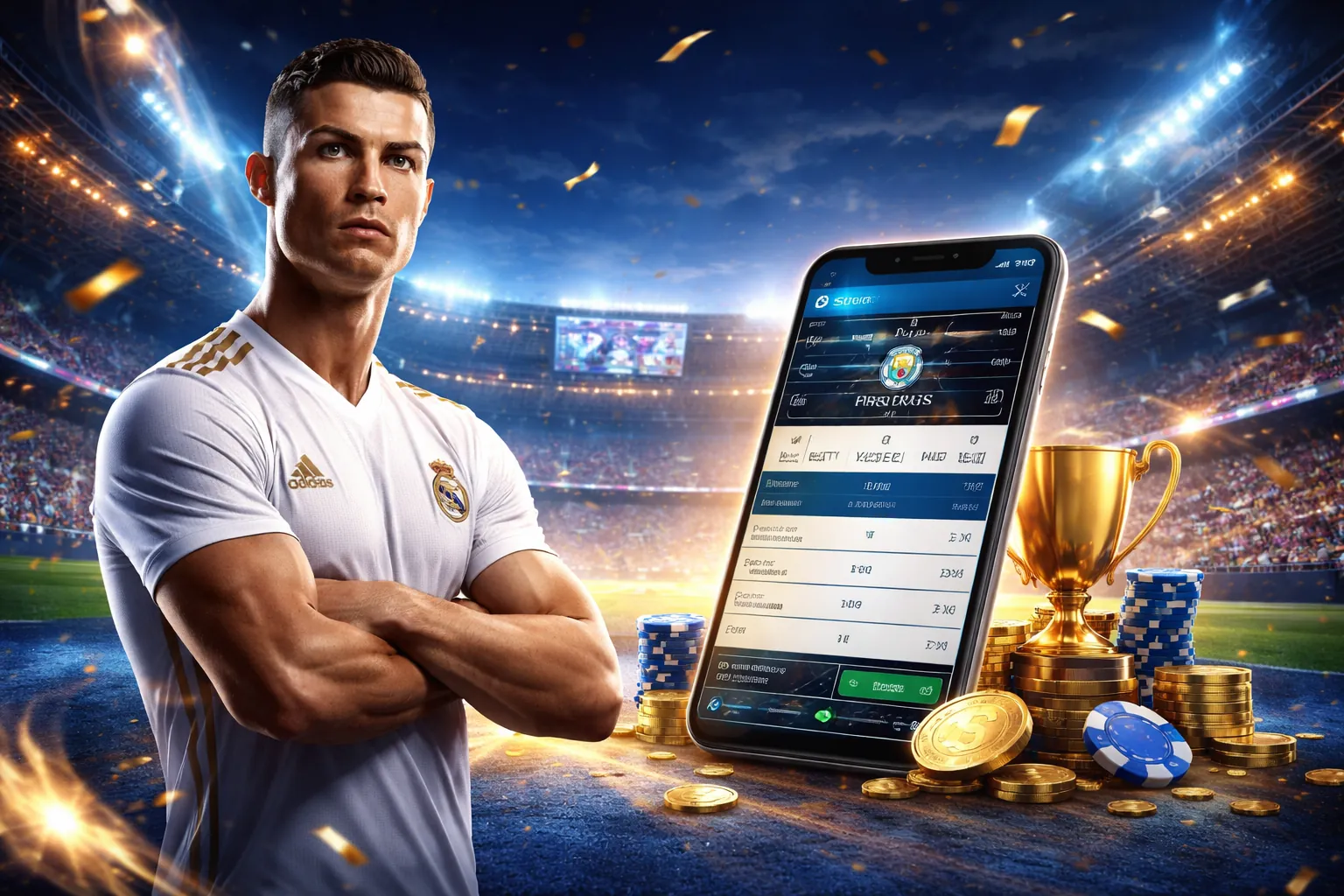 Hình ảnh nền 1xBet với các trò chơi cá cược sôi động